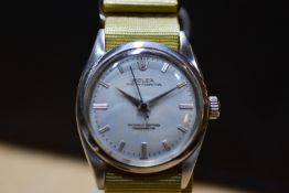 Rolex Oyster Perpetual Vintage Ref 6614 c1950's Sky Blue Restored Dial Men's B78 Cal. 1030