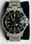 Rolex Vintage Submariner Ref 5513 South African Military c 1970's Men's Watch with Bracelet