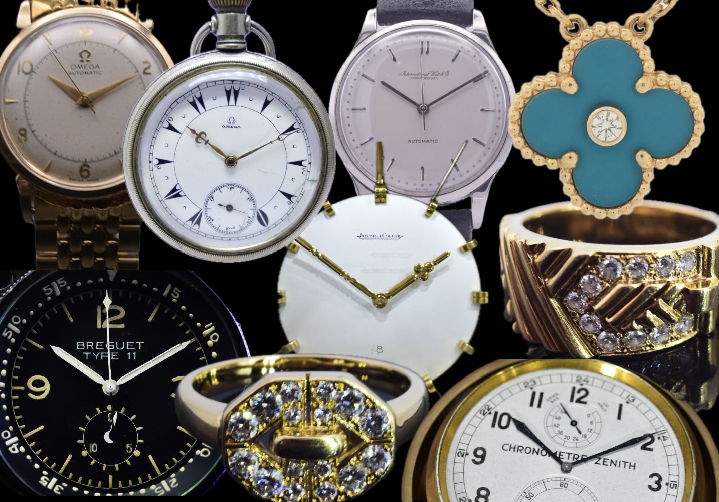 Fine Luxury, Vintage & Antique Collectable Watches, Clocks, Dials, Jewellery. Rare Special Pieces.