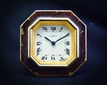 Cartier Enamel Alarm Desk Travel Clock