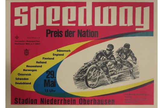 A good lot of mainly German moto-cross, grasstrack and speedway race posters ((29)) - Bild 12 aus 19