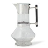 CHRISTOPHER DRESSER (1834-1904) FOR HUKIN & HEATH CLARET JUG London, 1881, sterling silver, blow...