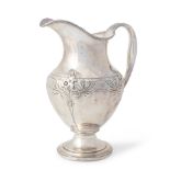 ARTHUR J. STONE (1847-1938) STERLING SILVER PITCHER Gardner, Massachusetts, 1908-1937, chased de...