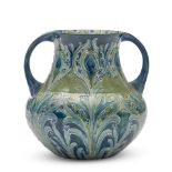 WILLIAM MOORCROFT (1872-1945) FOR MCINTYRE & CO. FLORIAN WARE VASE England. c. 1910, glazed eart...