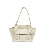 Bottega Veneta: a White Intrecciato Leather Small Arco Tote Bag (includes dust bag)