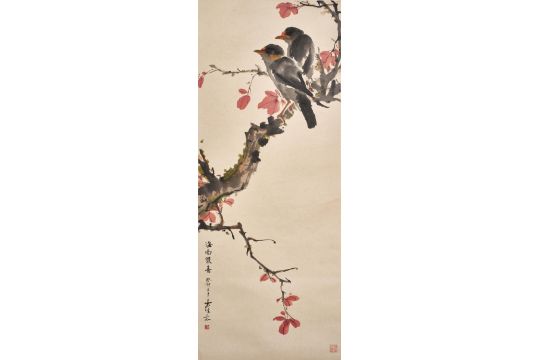 DENG FEN (1894-1964) Two Birds on Branch, 1963 - Bild 1 aus 2