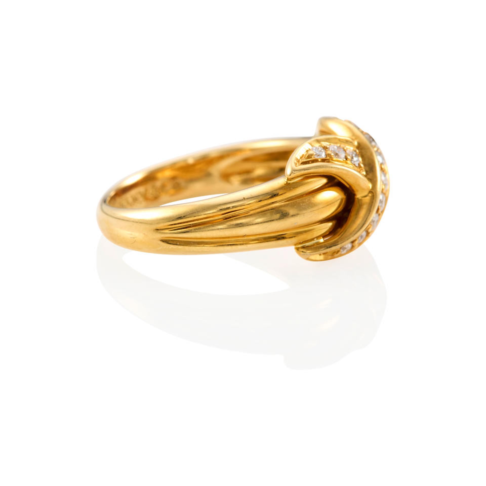 TIFFANY & CO.: 18K GOLD AND DIAMOND RING - Bild 3 aus 3