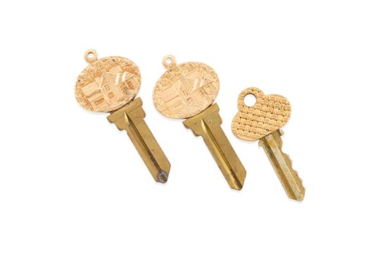 THREE 14K GOLD KEYS - Bild 1 aus 2