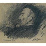 Sir Muirhead Bone HRSA HRWS HARIBA HRE LLB D Litt (British, 1876-1953) Portrait of D. D. Bone