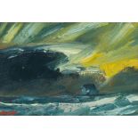 John Houston OBE RSA RSW RGI SSA (British, 1930-2008) 'Bass Rock after Storm' (painted in 2002.)