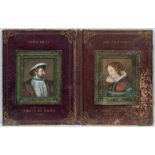 Charlotte Ann Robarts, 19th Century A pair of portraits titled 'Francis I and Mary Queen of Scot...