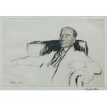 Sir Muirhead Bone HRSA HRWS HARIBA HRE LLB D Litt (British, 1876-1953) Portrait of David Bone pl...