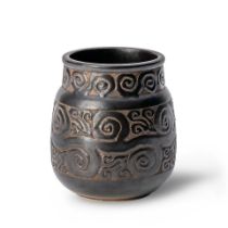 ÉMILE LENOBLE (1875-1939) VASE France, c. 1925, glazed stoneware, artist's impressed stamp ...