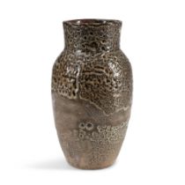 STUDIO POTTERY VASE Early 20th century, glazed stoneware, indistinct incised mark, ht. 8 3/4 in.