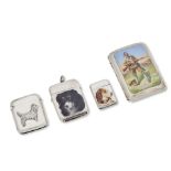 Boer war interest: a Victorian silver and enamel cigarette case Saunders & Shepherd, Birmingham ...