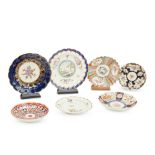 Six Worcester plates 18th century