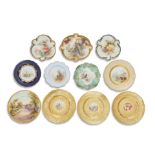 A pair of Royal Worcester porcelain gilt gamebird plates