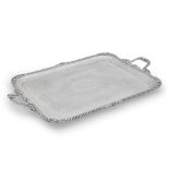 An Edwardian silver two-handled tea tray By Walker and Hall, Sheffield, 1902