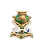 A Wedgwood Trentham Majolica vase Circa 1865