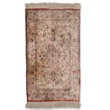 A Qum silk rug Central Iran