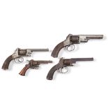 A 54-Bore Six-Shot Self-Cocking Percussion Revolver Of Bentley Type By Joseph Bourne, Maker, Lo...