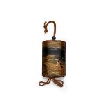 AFTER HARA YŌYŪSAI (1772-1845/6) A Black- and Gold-Lacquer Four-Case Inrō (Medici...