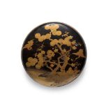 A CIRCULAR LACQUER BOX AND COVER Edo period (1615-1868), 18th/19th century