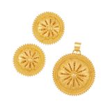 21K GOLD GROUP OF JEWELRY