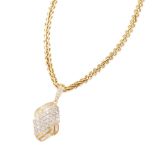 GOLD AND DIAMOND PENDANT AND CHAIN NECKLACE