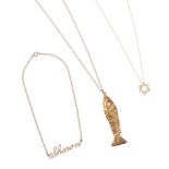 GROUP OF GOLD JEWELRY