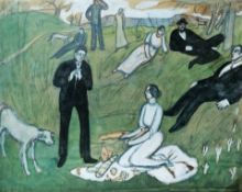 Tullio Garbari - Scampagnata, 1913