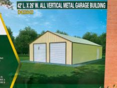New 26' x 42' Double Garage Metal Barn Shed