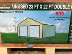 New 23' x 22' Double Garage Metal Barn Shed