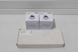 Various Lights. 2 x Sensio IP65 TrioTone Fire Rated Downlight. Comes with 3 Bezels - White, Chrom