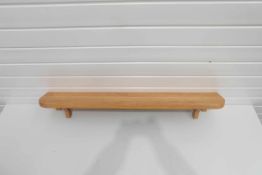 Oak Shelf With Curved Corners.