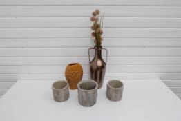 Selection of Vases and Tree Trunk Effect Plant Pot Holders.