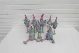 Selection of Soft Furninshing Chicken Ornaments & Duck Doorstops.