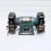 Wolf Double Ended Grinder. Wheel Size 200mm Diameter x 25mm Thick x 32mm Hole. Single Phase.