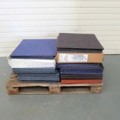 Pallet of Various Coloured Carpet Tiles. Size 500mm x 500mm x 5mm.