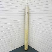 Roll End of Textured Light White Marble Effect Vinyl Flooring. Size 6.1m x 2m Approx.