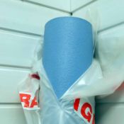 Roll End of Blue Vinyl Flooring. Size 2.4m x 2m Approx.