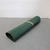 Roll End of Cord Carpet. Green. Size 9m x 2m Approx.