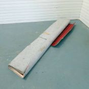 Roll End of Chequered Pattern Carpet. Red. Size 2.5m Approx.