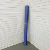 Roll End of Textured Blue Vinyl Flooring. Size 2.4m x 2m Approx.