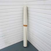 Roll End of Textured White and Blue Speck Vinyl Flooring. Size 1.4m x 2m Approx.