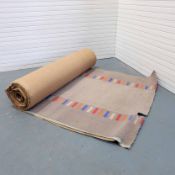 Beige Stripe Carpet. Size 10m x 2m Approx.