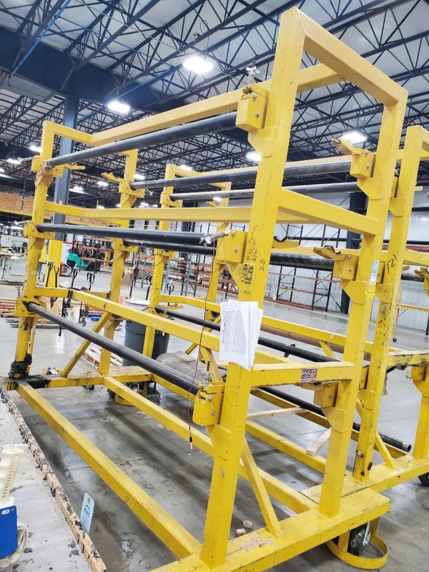 Material roll rack.