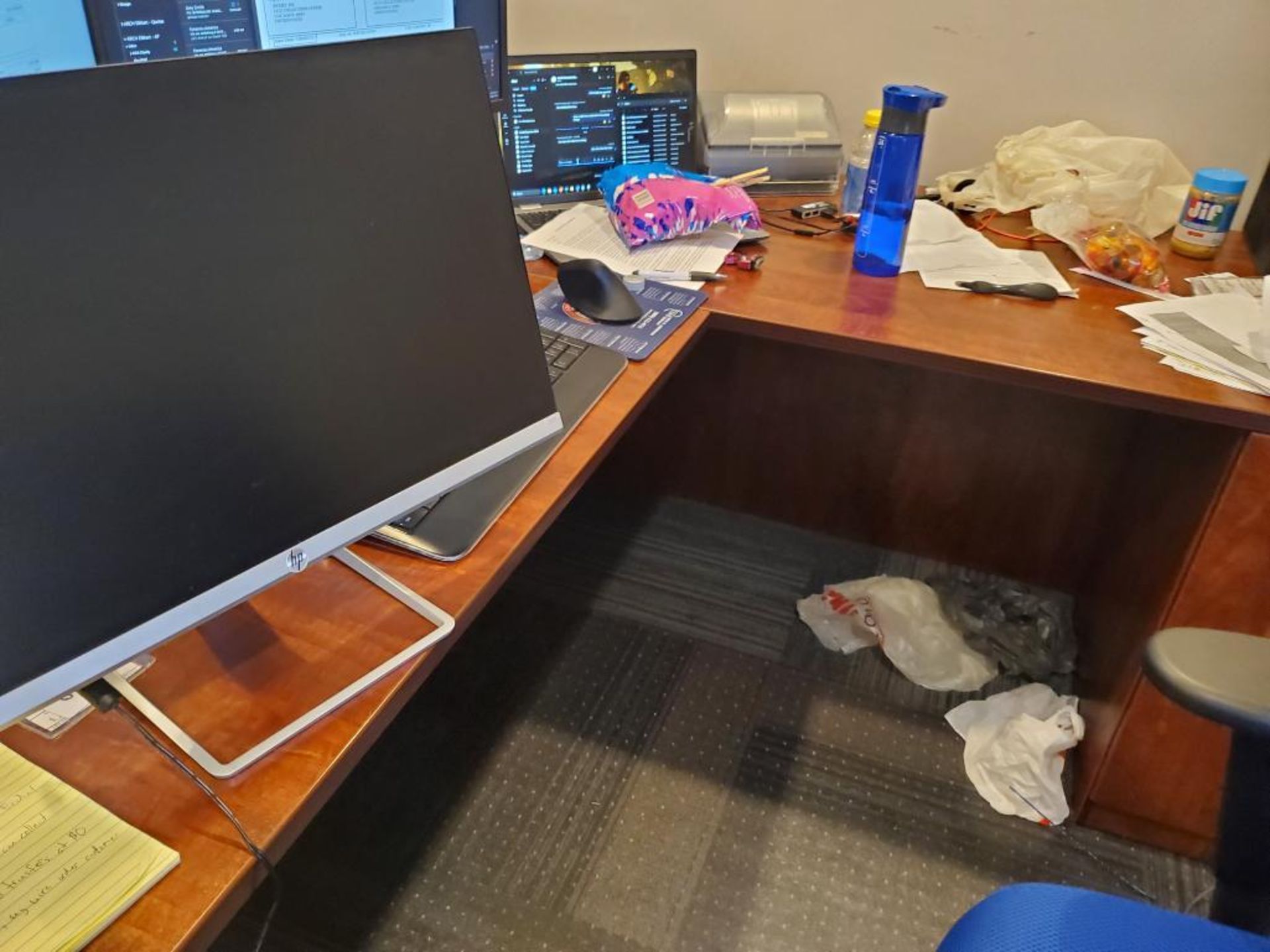 Desk and chair. (Other contents of office not included)