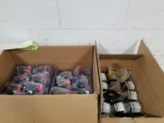 Assorted electrical plug outlet and disconnects.