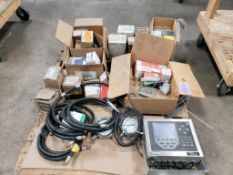Pallet with assorted repair parts, scale controller, etc.
